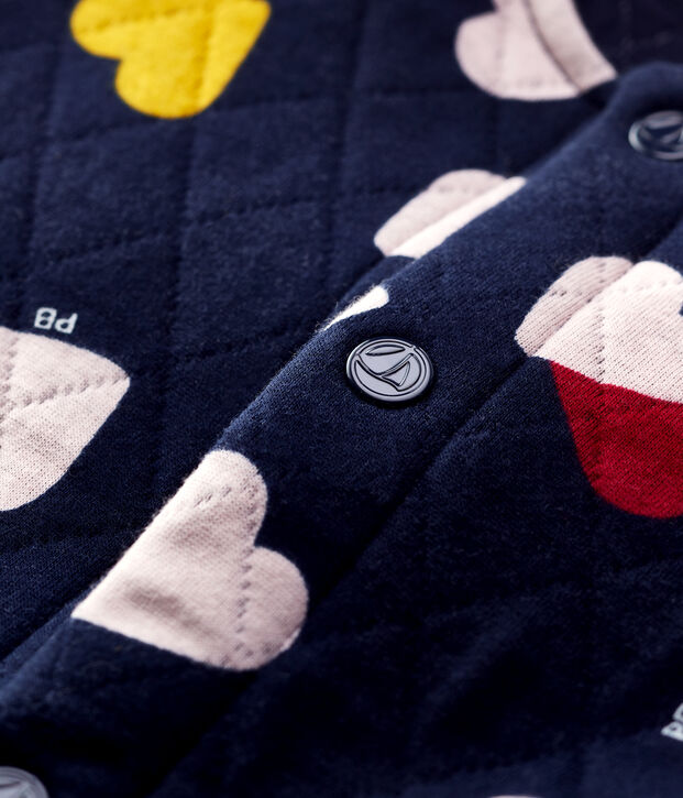 Cardigan matelass&eacute; b&eacute;b&eacute;. bleu/multicouleur